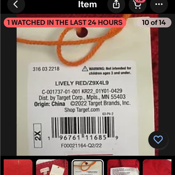 Knox Rose Women's Crewneck Short Sleeve Pointelle Sweater Red Open Knit Small - Picture 8 of 11